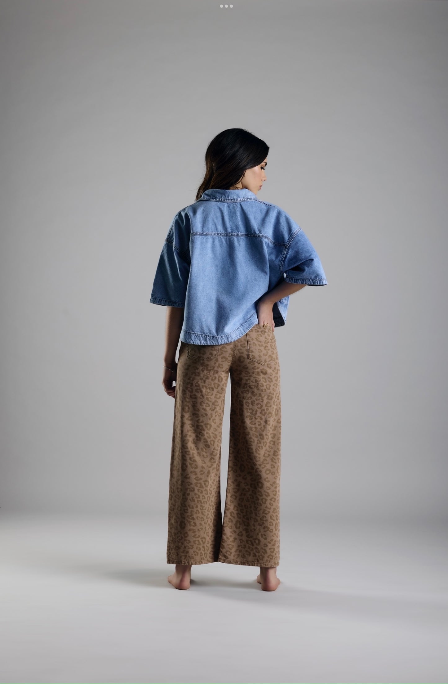 Animal print jean
